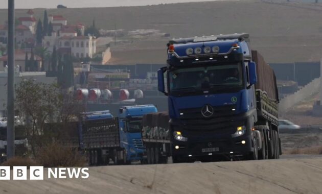 On the road with the truck drivers carrying aid to Gaza