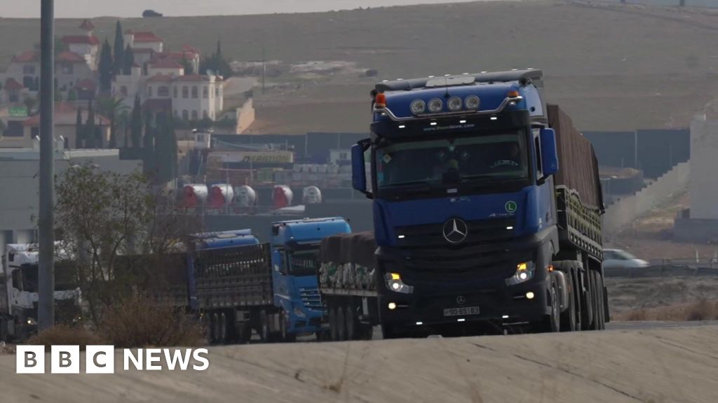 On the road with the truck drivers carrying aid to Gaza